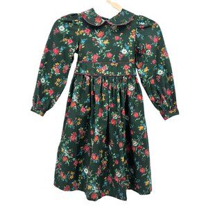 Vintage My Twinn Girl 6 Dress Maxi Floral Green Maeve Pink 1990s Cottage Boho